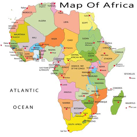 Map of Africa .